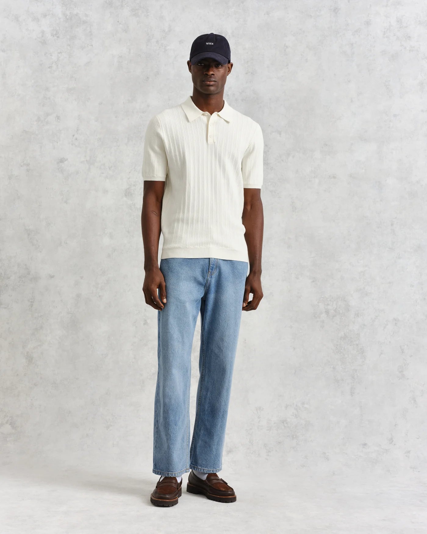 Naples Knitted Polo Shirt - Ecru