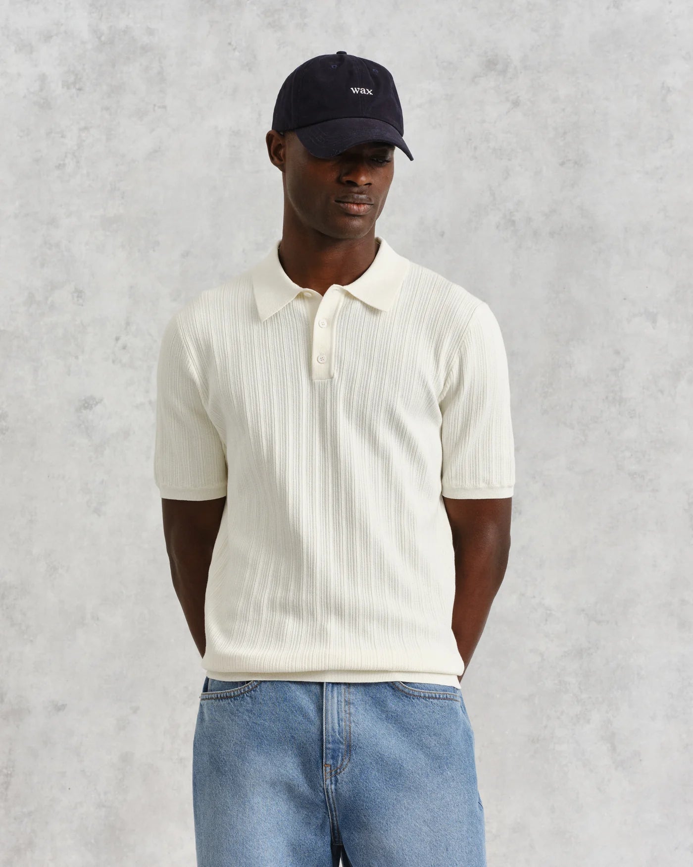 Naples Knitted Polo Shirt - Ecru