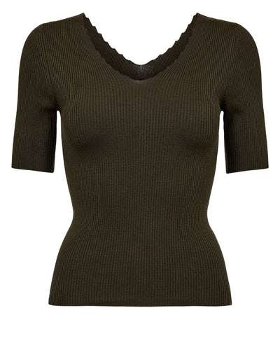 Nuayelet Cropped Pullover - Forest Night