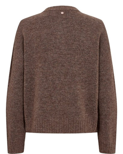 Nucarra Fuette Cardigan - Deep Taupe Melange