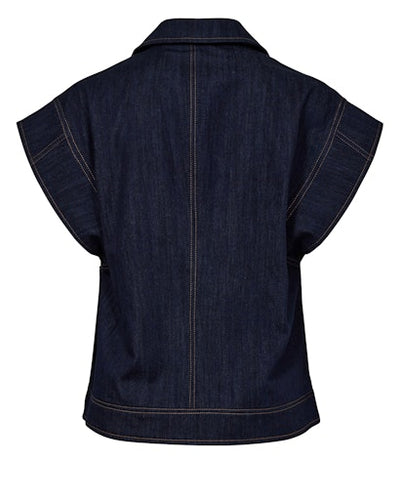 Nuchiku Waistcoat - Dark Blue Denim