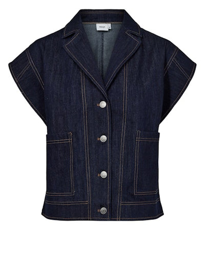 Nuchiku Waistcoat - Dark Blue Denim