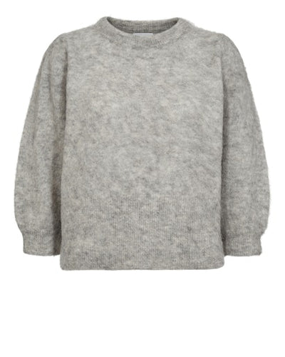 Nusuri Brushed Pullover - Light Grey Melange