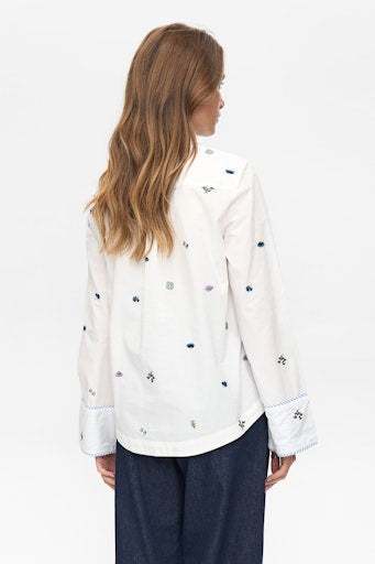 Nuchiro Boxy Shirt - Cloud Dancer