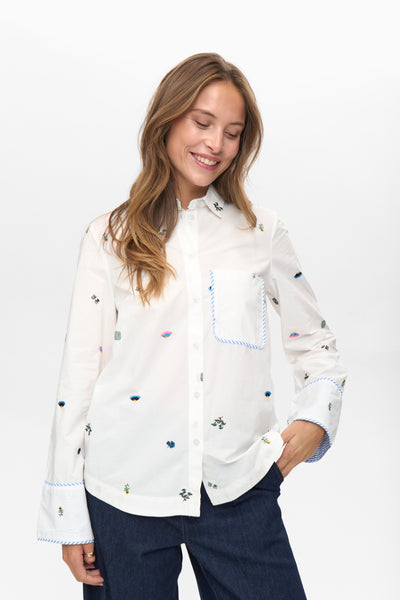 Nuchiro Boxy Shirt - Cloud Dancer