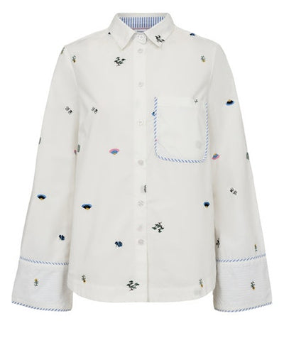 Nuchiro Boxy Shirt - Cloud Dancer