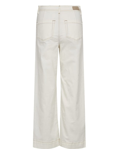Nuparisan Cropped Twill Pants - Cloud Dancer