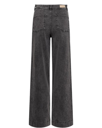 Nuparis HR Wide Jeans - Black Washed Denim