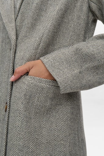 Nuraven Coat - Medium Grey Melange