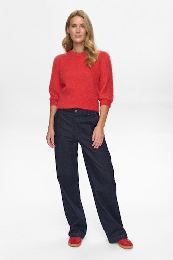 Nusuri Brushed Pullover - Fiery Red