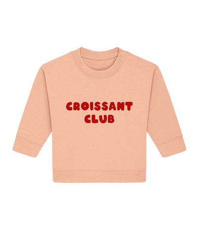 Croissant Club Organic Cotton Sweatshirt - Fraiche Peche Pink