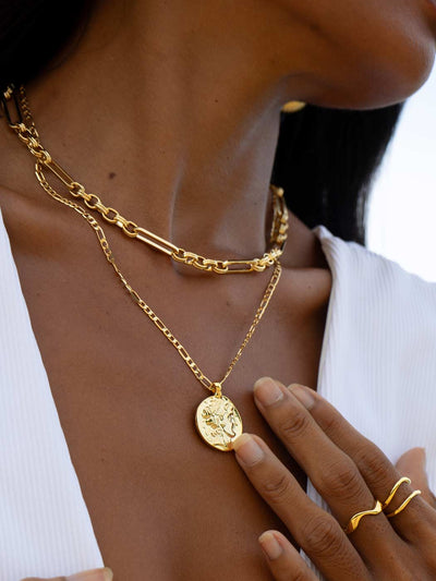 Quinn Chunky Figaro Necklace - Gold Plating