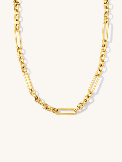 Quinn Chunky Figaro Necklace - Gold Plating
