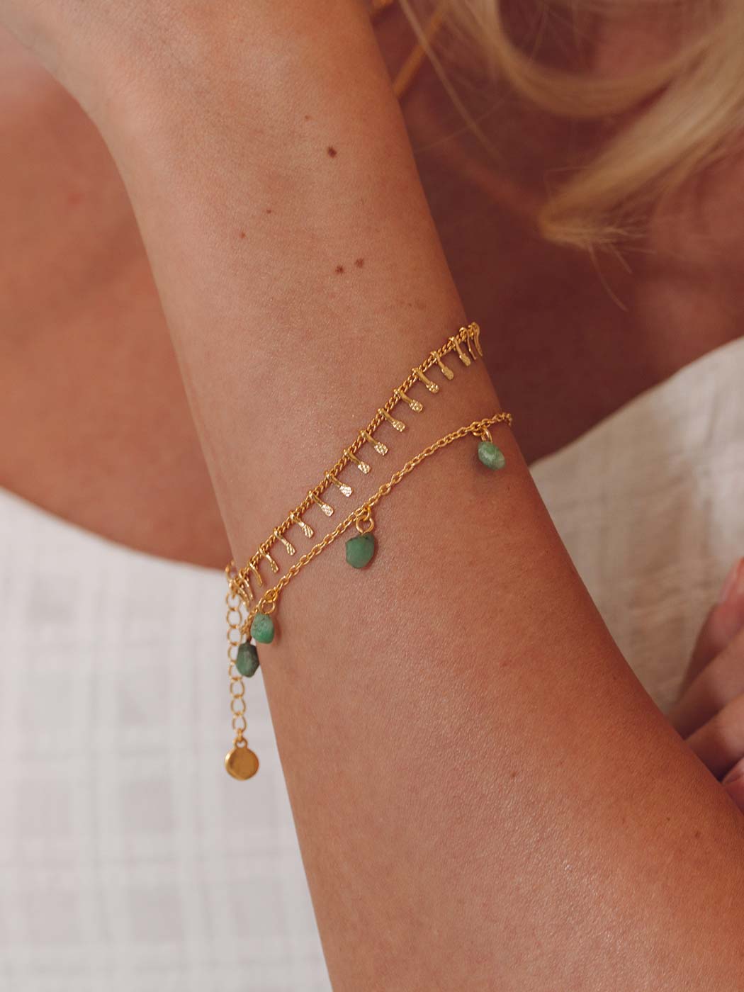 Riley Textural Bracelet - Gold Plating