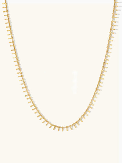 Riley Textural Necklace - Gold Plating