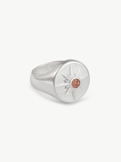 Astrid Ring - Sterling Silver/ Pink Rhodochrosite1