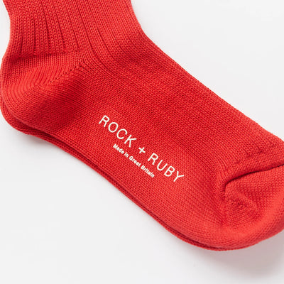 Wyona Cotton Socks - Grape Red