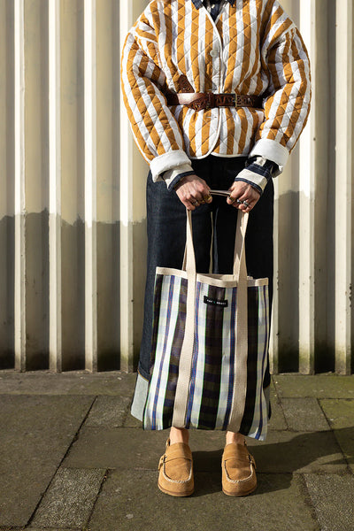 Tote Bag - Black, Cream & Navy