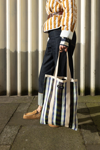 Tote Bag - Black, Cream & Navy