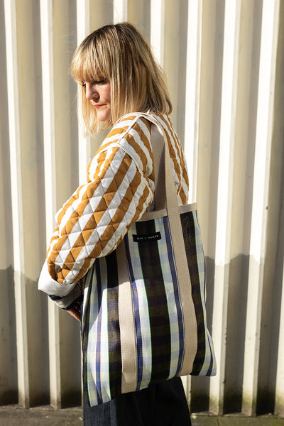 Tote Bag - Black, Cream & Navy