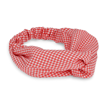 Checkered Hair Band - Red