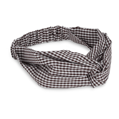 Checkered Hair Band - Black