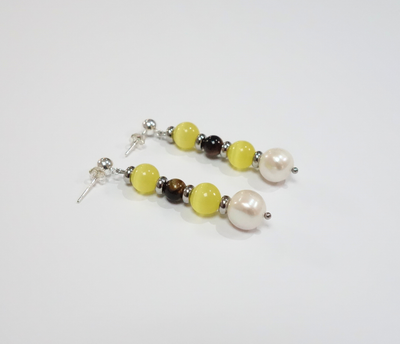 Cosmos Earrings - Citrine