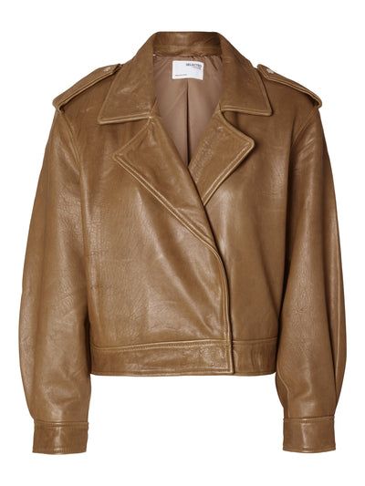 Glove Leather Jacket - Coca Mocha