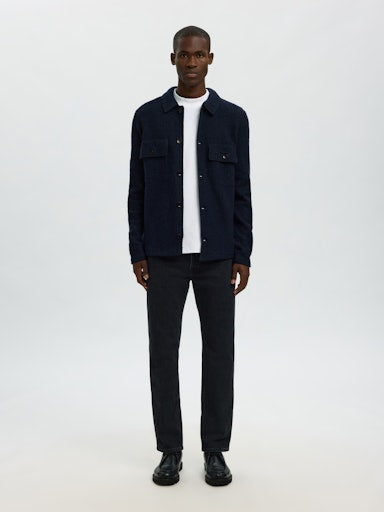 Nealy Knit Workwear Cardigan - Sky Captain