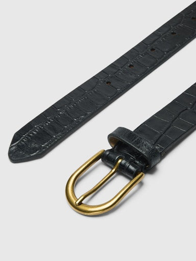 Calle Leather Belt - Black
