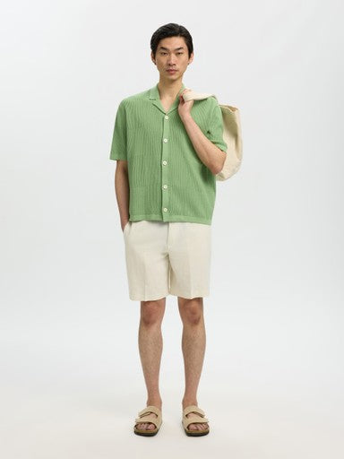 Ace SS Knit Relaxed Resort Cardigan - Aspen Green