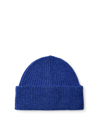 Lulu Wool Blend Knit Beanie - Dazzling Blue