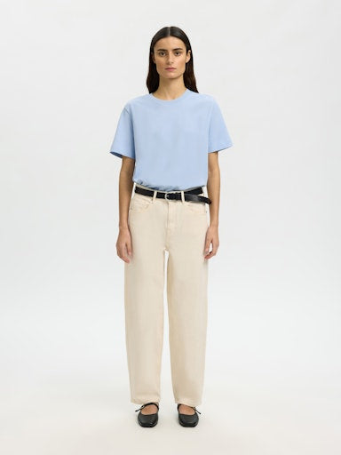 Essential Boxy Tee - Cashmere Blue