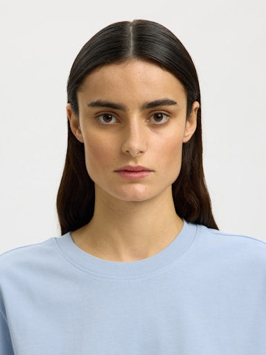 Essential Boxy Tee - Cashmere Blue