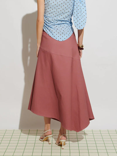 Stephanie Midi Skirt - Pink Clay