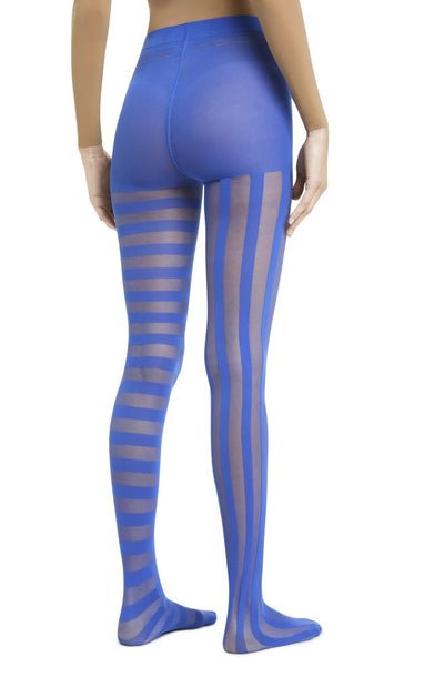 Stripes Tights - Electric Blue
