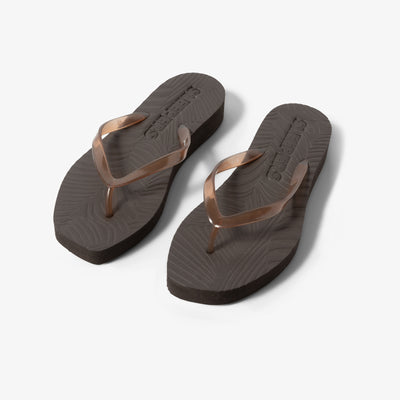 Tapered Platform Flip Flop - Brown Transparent