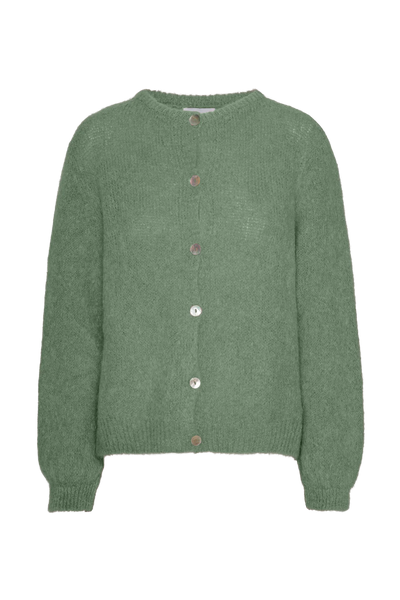 Susan Alpaca Cardigan - Dusty Green
