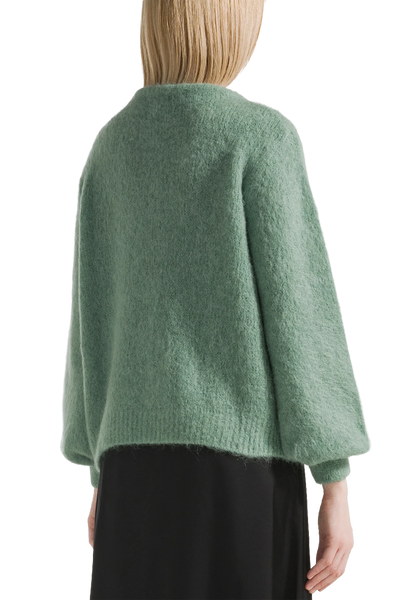 Susan Alpaca Cardigan - Dusty Green