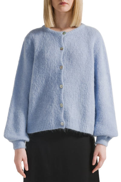 Susan Alpaca Cardigan - Light Blue