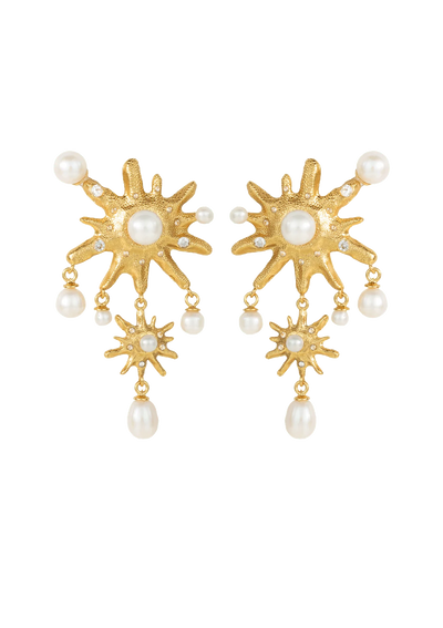 Tethy's Gilded Earrings - Gold