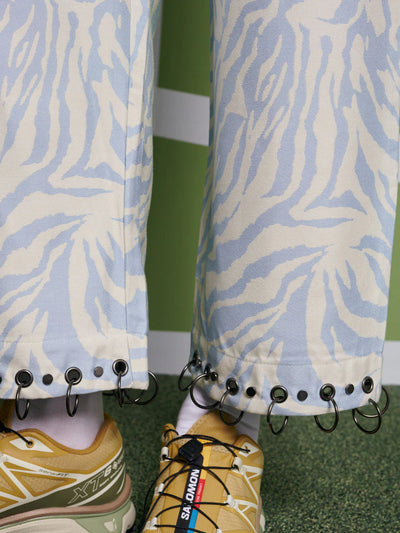 Serena Zebra Trousers - Baby Blue