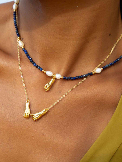Unity Hands Necklace - Gold Plating