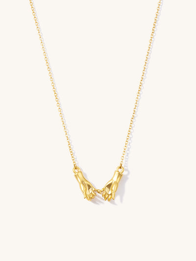 Unity Hands Necklace - Gold Plating