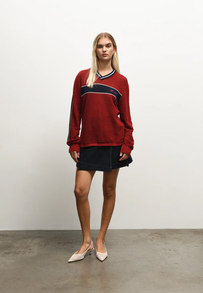 Joey Unisex Knit - Cherry