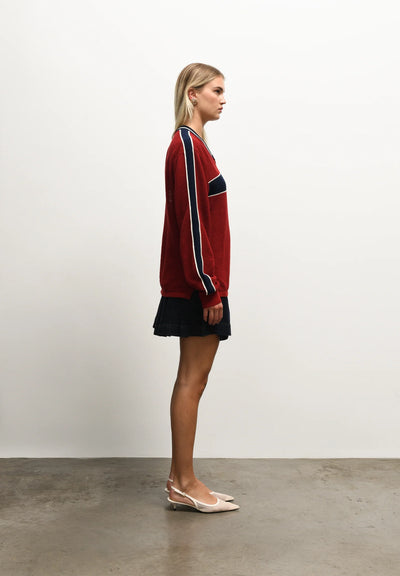 Joey Unisex Knit - Cherry