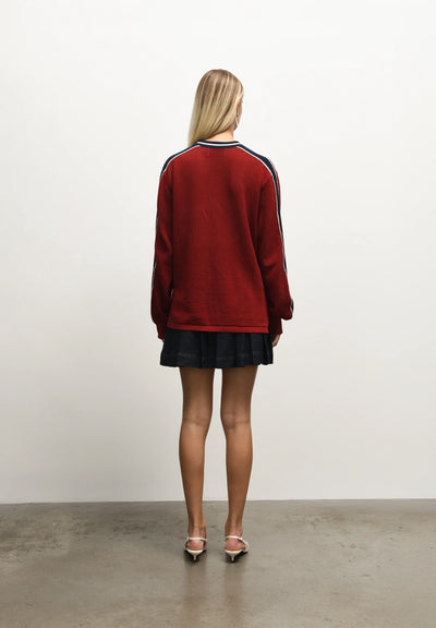 Joey Unisex Knit - Cherry