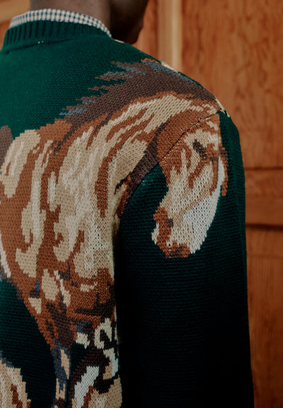 Wild Horses Jumper - Emerald Green