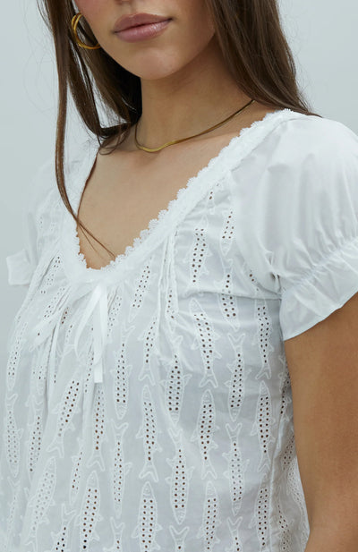 Sea Breeze Cotton Top - Ivory