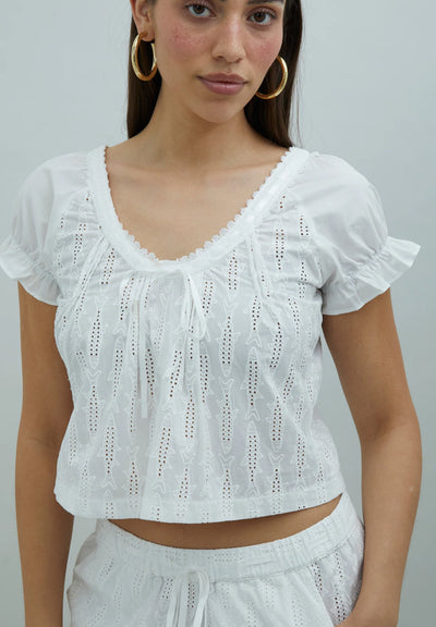 Sea Breeze Cotton Top - Ivory